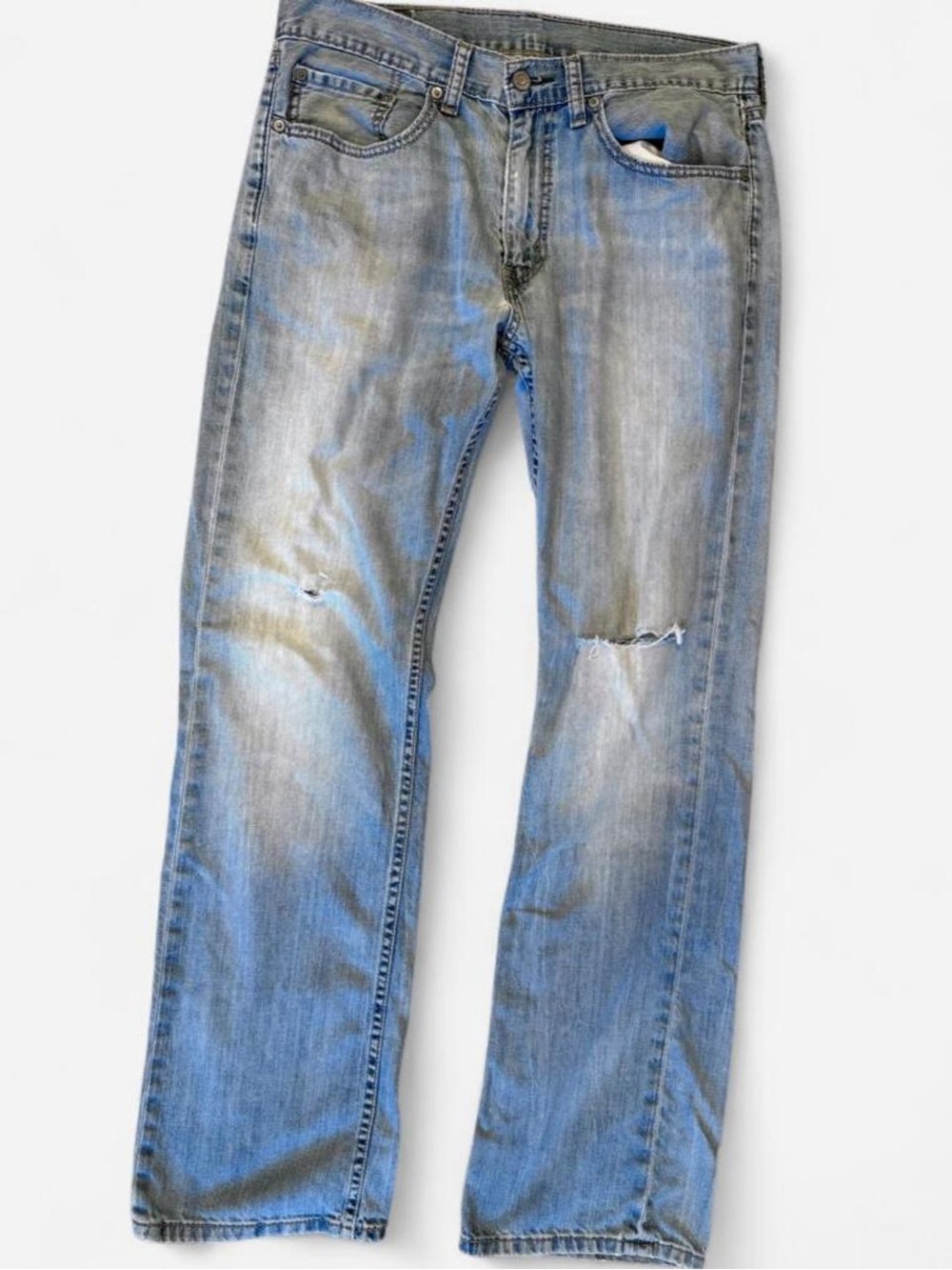 Levi’s 559 Distressed Light Wash Relaxed Straight Jeans 31x32